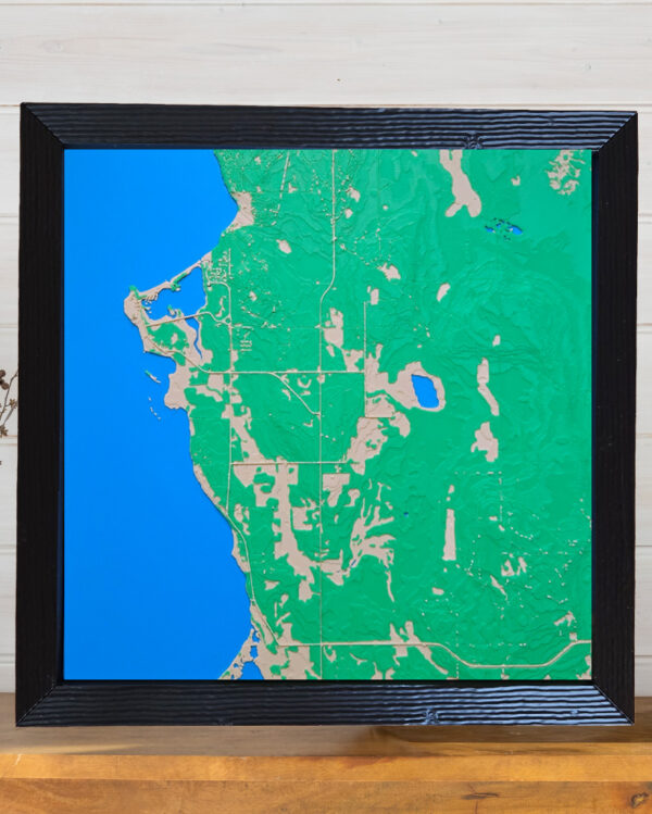 Grand Beach and area Map - 20cm x 20cm